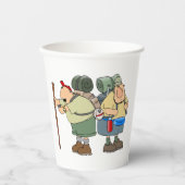 Gobelets En Papier Funny Randonneurs Outdoor Adventure Camping Humour (Recto)