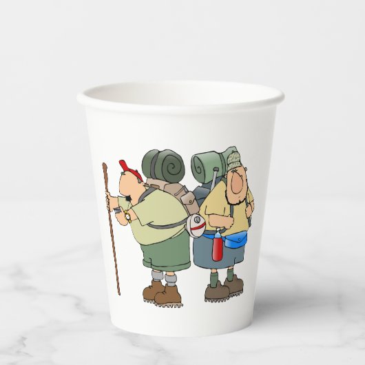 Gobelets En Papier Funny Randonneurs Outdoor Adventure Camping Humour (Recto)