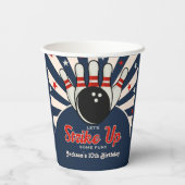 Gobelets En Papier Funny Retro Bowling Birthday Party for Kids (Verso)