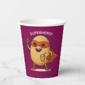 Gobelets En Papier Funny Superhero Potato Cartoon 8oz Paper Cup (Recto)