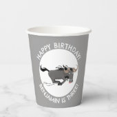 Gobelets En Papier Funny wildebeest personnalisées dessin animé anniv (Verso)
