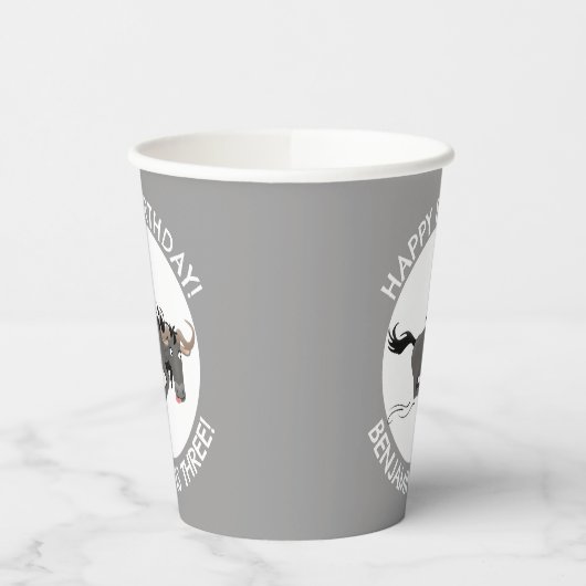 Gobelets En Papier Funny wildebeest personnalisées dessin animé anniv (Gauche)