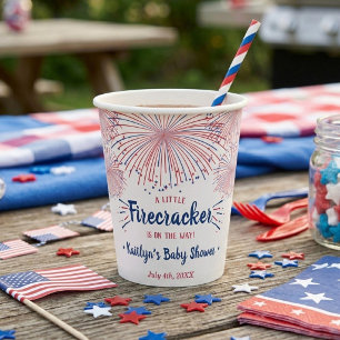 Gobelets En Papier Fusée sur le chemin ! 4 juillet Baby Shower