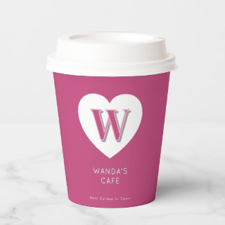 Gobelets En Papier Fushcia Rose Rose Personnalisé Affaires Ou Personn