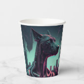 Gobelets En Papier Futuriste Grande Danse Le compagnon robotique (Verso)