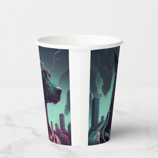 Gobelets En Papier Futuriste Grande Danse Le compagnon robotique (Droite)