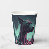 Gobelets En Papier Futuriste Grande Danse Le compagnon robotique (Recto)