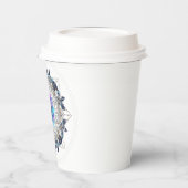 Gobelets En Papier Futuristic Crystal Mandala – Geometric Tech Art (Gauche)