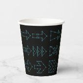 Gobelets En Papier Futuristic Tech Arrow Circuit Design (Recto)