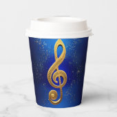 Gobelets En Papier G-Clef (Verso)