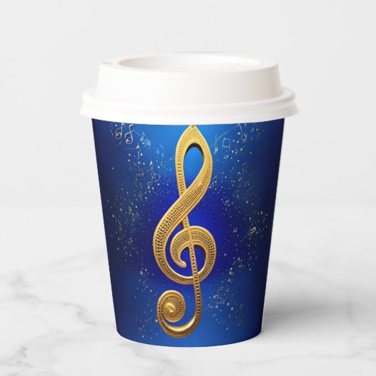 Gobelets En Papier G-Clef (Verso)