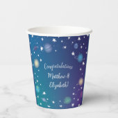 Gobelets En Papier Galaxie du Baby shower spatial (Verso)