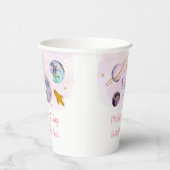 Gobelets En Papier Galaxie Rose Premier Voyage Autour Du Soleil Anniv (Droite)