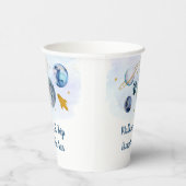 Gobelets En Papier Galaxy Planets Space Blue Gold Anniversaire (Droite)