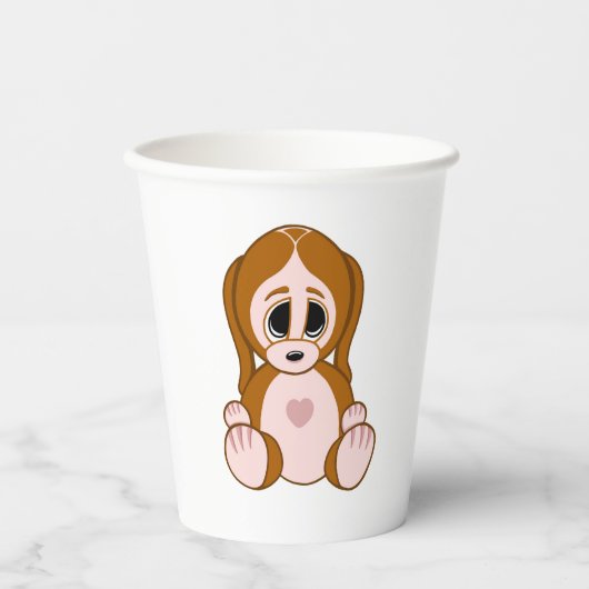 Gobelets En Papier Galets des tasses de papier chiot (Recto)