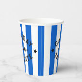 Gobelets En Papier Gameday Tailgate Club Blue Stripe Custom Party (Droite)