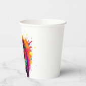 Gobelets En Papier Gamer de Paintball Conception colorée (Gauche)