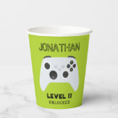 GOBELETS EN PAPIER GAMME DE CONTRÔLEUR VERT EN HAUT (Verso)