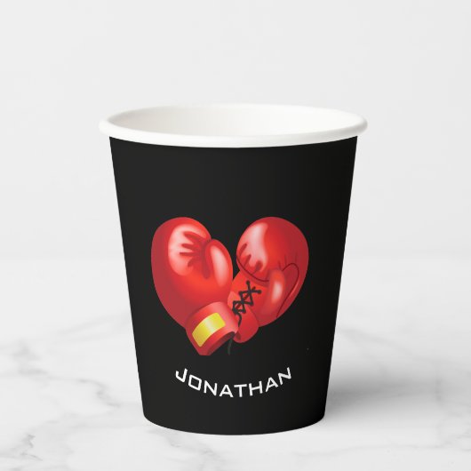 Gobelets En Papier Gants de boxe Design Paper Cup (Recto)