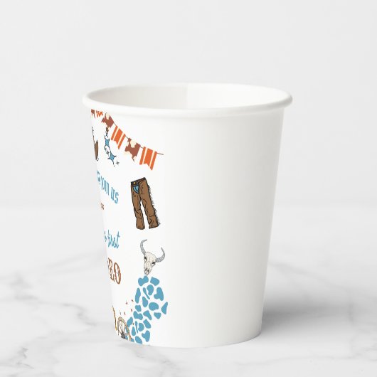 Gobelets En Papier garçon Arrondi Premier Rodéo 1ère fête Anniversair (Gauche)