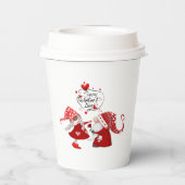 Gobelets En Papier Garçon & fille Valentines gnome Happy Valentines t (Verso)