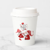 Gobelets En Papier Garçon & fille Valentines gnome Happy Valentines t (Recto)