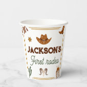 Gobelets En Papier Garçons Mon premier rodéo Cowboy 1er anniversaire (Verso)