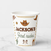 Gobelets En Papier Garçons Mon premier rodéo Cowboy 1er anniversaire (Recto)