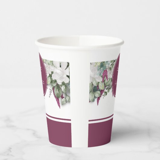 Gobelets En Papier Gardenia / Snapdragon Mariage Purple Paper Cup (Gauche)