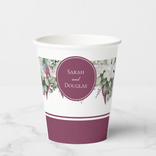 Gobelets En Papier Gardenia / Snapdragon Mariage Purple Paper Cup (Recto)