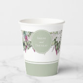 Gobelets En Papier Gardenia / Snapdragon Mariage Sage Paper Cup (Verso)