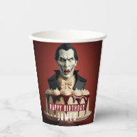 Gâteau de crème à thème Dracula Vampire - Annivers