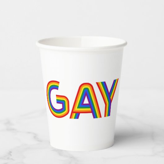 GOBELETS EN PAPIER GAY (Gauche)