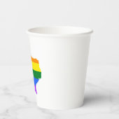 Gobelets En Papier gay pride | Texas Rainbow (Verso)