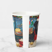 Gobelets En Papier Géant Schnauzer Gourmande : Noël Festif (Gauche)