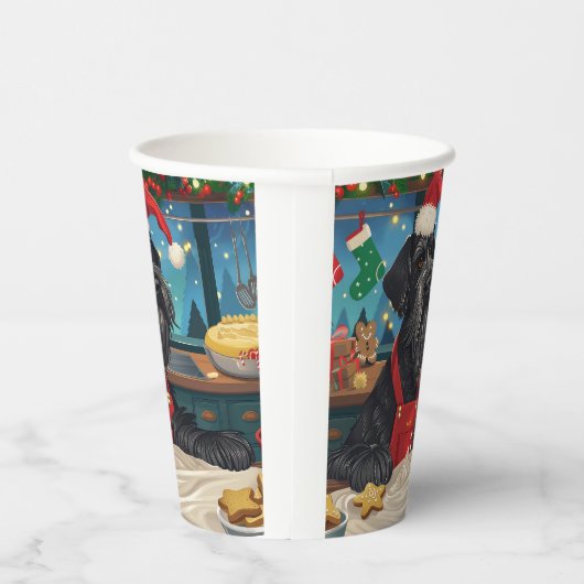 Gobelets En Papier Géant Schnauzer Gourmande : Noël Festif (Droite)