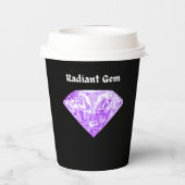 Gobelets En Papier Gem rayonnant (Verso)