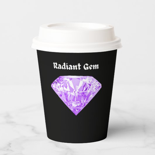 Gobelets En Papier Gem rayonnant (Recto)