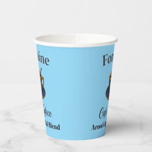 Gobelets En Papier Genshin Impact Cafe Lutece Coffe Cup (Gauche)