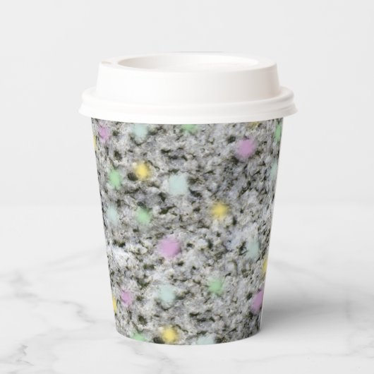 Gobelets En Papier Géologie White Granite Rock Pastel Doit n'importe (Verso)