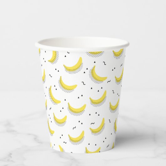 Gobelets En Papier Geometric Bananas (Recto)