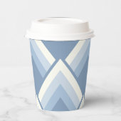 Gobelets En Papier géométrique Abstraite, bleu et blanc cassé 2 (Gauche)