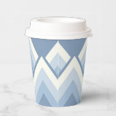 Gobelets En Papier géométrique Abstraite, bleu et blanc cassé 2 (Droite)