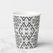 Gobelets En Papier Géométrique, motif, noir et blanc (Droite)