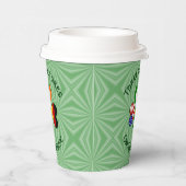 Gobelets En Papier German Irish American Shamrock Personalized Text (Droite)