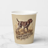Gobelets En Papier  German Shorthaired Pointer  (Verso)