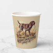 Gobelets En Papier  German Shorthaired Pointer  (Recto)