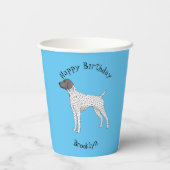 Gobelets En Papier German Shorthred Pointer dog (Verso)