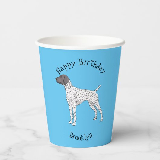 Gobelets En Papier German Shorthred Pointer dog (Verso)