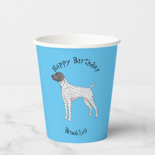 Gobelets En Papier German Shorthred Pointer dog
